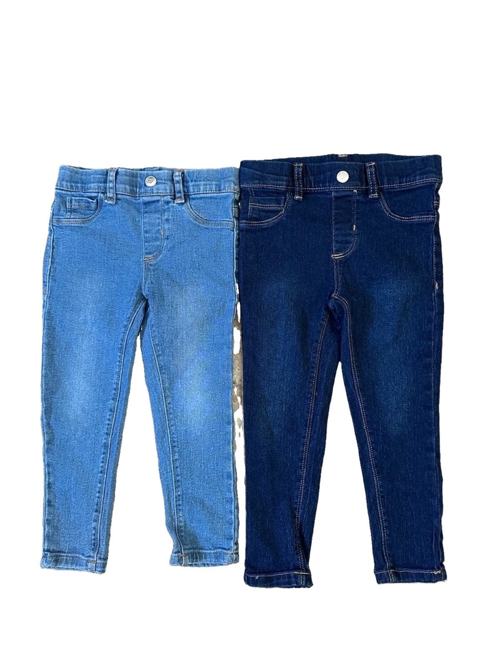 Kids Denim Jeggings - Light Blue & Dark Blue